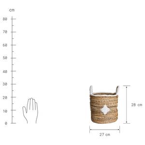 Korb BANANAS Typ A Baumwolle / Polyester - Braun / Weiß - Durchmesser: 27 cm