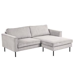 Ecksofa Zielke Cordstoff Zuri: Silber