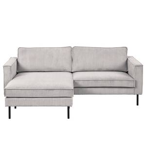 Ecksofa Zielke Cordstoff Zuri: Silber