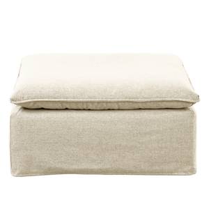 Repose-pieds capitonné BUCKSTON Tissu Nadira: Crème