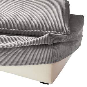 Housse interchangeable BUCKSTON pouf Velours côtelé Zuri: Gris