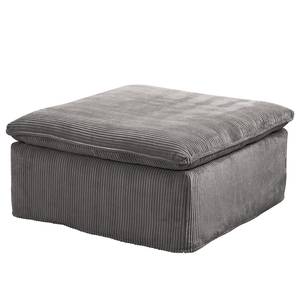 Housse interchangeable BUCKSTON pouf Velours côtelé Zuri: Gris