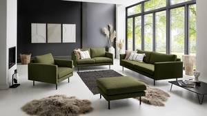 2-Sitzer Sofa LANDOS Strukturstoff Foxy: Dunkelgrün