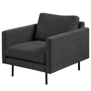 Fauteuil LANDOS Structuurstof Foxy: Zwart