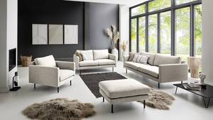 3-Sitzer Sofa LANDOS Strukturstoff Foxy: Hellgrau