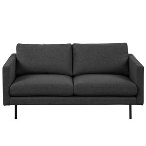 2-Sitzer Sofa LANDOS Strukturstoff Foxy: Schwarz
