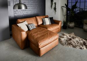 Ecksofa Pratum Mischgewebe Keana: Cognac