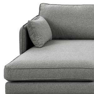 Ecksofa Granitic Flachgewebe Nadira: Grau - Longchair davorstehend links