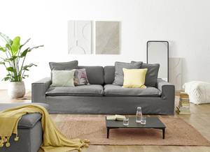 3-Sitzer Sofa Buckston Flachgewebe Nadira: Grau