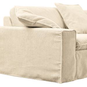 3-Sitzer Sofa Buckston Cordstoff Zuri: Creme