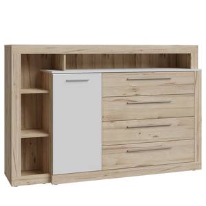 Dressoir Kraasu lichte balken-eikenhouten look/wit