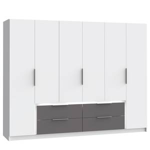 Drehtürenschrank Parrai 270 cm Weiß / Grau