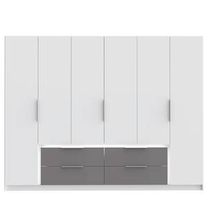 Drehtürenschrank Parrai 270 cm Weiß / Grau