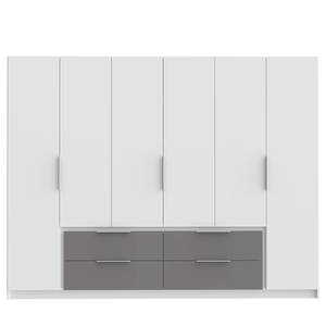 Drehtürenschrank Parrai 270 cm Weiß / Grau