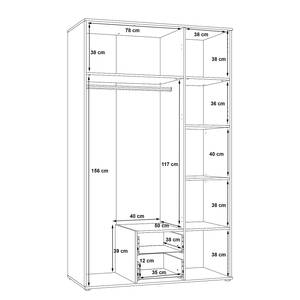 Armoire à portes battantes Huluse Imitation chêne Sonoma