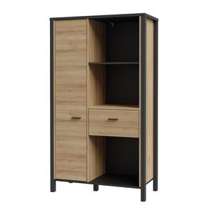 Open kast Kasala 86 cm Riviera eikenhouten look/zwart