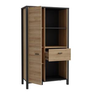 Open kast Kasala 86 cm Riviera eikenhouten look/zwart