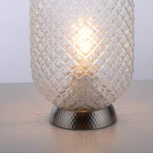 Lampe Reishi Verre transparent / Fer - 1 ampoule - Argenté