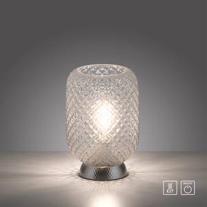 Lampe Reishi Verre transparent / Fer - 1 ampoule - Argenté