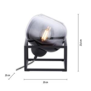 Tischleuchte Zea Rauchglas / Eisen - 1-flammig