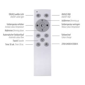 LED-Deckenleuchte Acri Polycarbonat / Eisen - 4-flammig - Flammenanzahl: 4