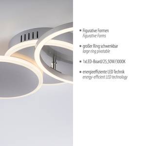 LED-Deckenleuchte Sevent Typ A Polyester PVC / Aluminium- 1-flammig - Silber