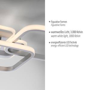 Plafonnier LED Sevent - Type B Polyester PVC / Aluminium - 1 ampoule - Argenté