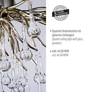 Plafonnier Icicle Aluminium / Acier - 4 ampoules