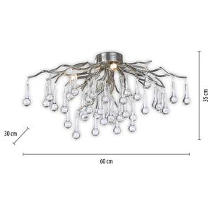 Plafonnier Icicle Aluminium / Acier - 4 ampoules