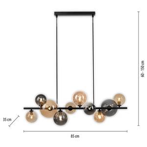 Suspension LED Popsicle Verre fumé / Fer - 10 ampoules