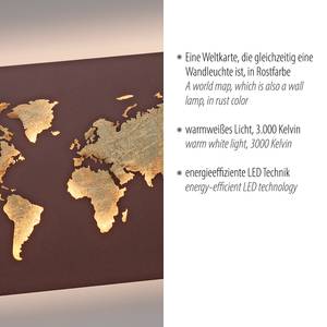 LED-Wandleuchte Map Eisen - 1-flammig