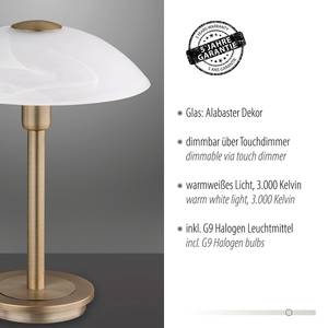 LED-tafellamp Enova melkglas/ijzer - 1 lichtbron - Koper