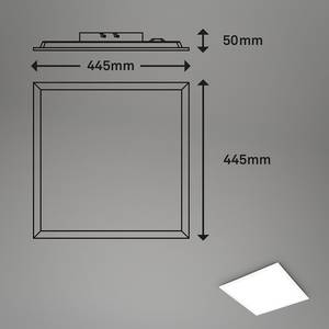 LED-Deckenleuchte Halenta Aluminium - Weiß - 5 x 45 cm
