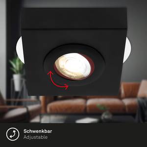 LED-Deckenleuchte Morco 1-flammig Aluminium - Schwarz