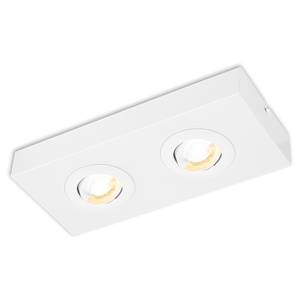 Plafonnier LED Morco 2 ampoules Aluminium - Blanc