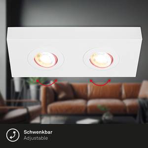 LED-Deckenleuchte Morco 2-flammig Aluminium - Weiß