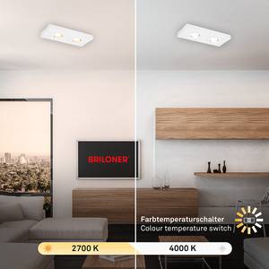 Lampada a LED 2 punti luce Morco Alluminio - Bianco