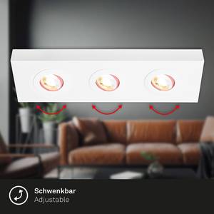 LED-Deckenleuchte Morco 3-flammig Aluminium - Weiß