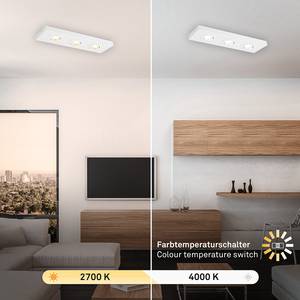 Lampada a LED 3 punti luce Morco Alluminio - Bianco