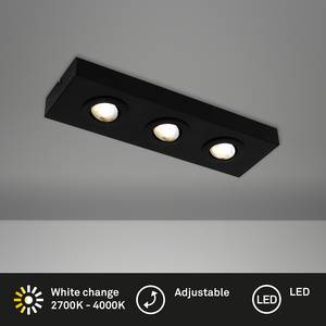 LED-Deckenleuchte Morco 3-flammig Aluminium - Schwarz