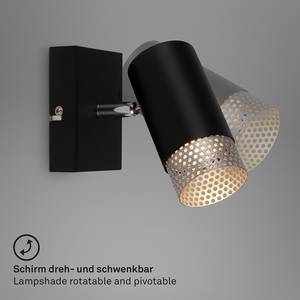 Wandlamp Kolo aluminium - zwart/zilverkleurig