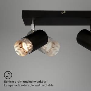 Deckenleuchte Kolo 3-flammig Aluminium - Schwarz / Silber