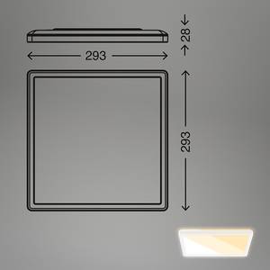 LED-plafondlamp Cardon kunststof - wit - 2.8 x 29 cm