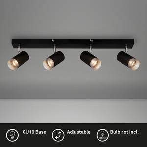 Lampada da soffitto a 4 punti luce Kolo Alluminio - Nero / Argento