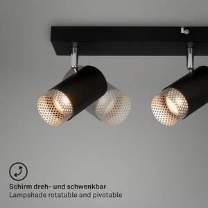 Lampada da soffitto a 4 punti luce Kolo Alluminio - Nero / Argento