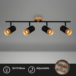 Lampada da soffitto a 4 punti luce Sayos Alluminio - Nero