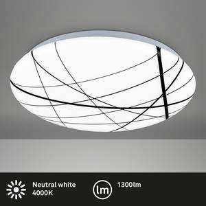 LED-plafondlamp Pancara kunststof - wit/zwart