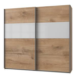 Armoire à portes coulissantes Bramfeld 2 Verre - Imitation chêne / Blanc - 270 x 208 cm