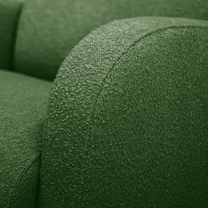 Fauteuil Vains Tissu Bouclé Basima: Vert foncé - Sans repose-pieds