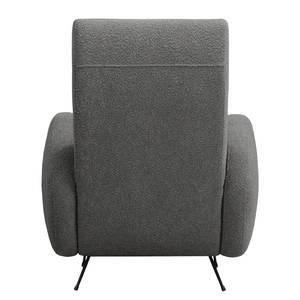 Fauteuil Vains Tissu Bouclé Basima: Gris - Sans repose-pieds